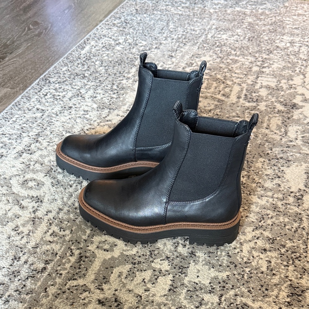 Sam Edelman Black Rugged Sole Boots